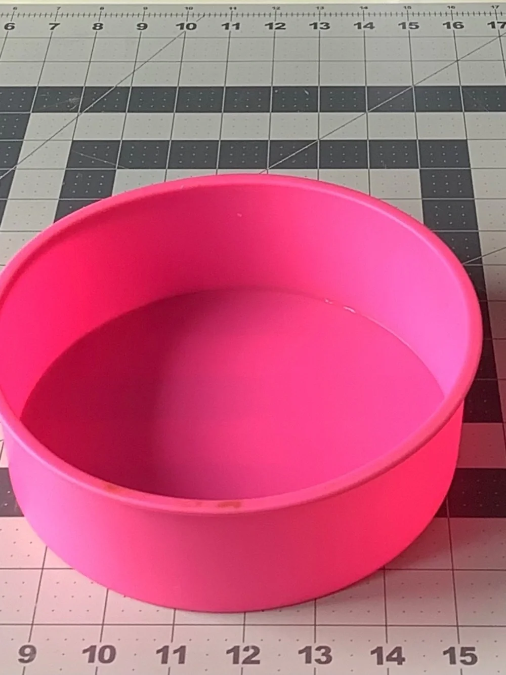 Set of 3 Silicone Round Baking & Freezer Molds Nesting Pink Blue White